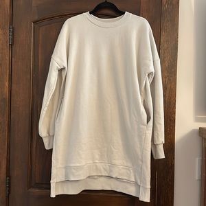Cream sweatshirt  dress -worn once around house